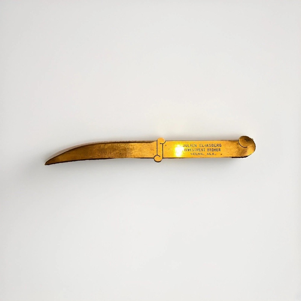Vintage Rare Copper Letter Opener - Investment Broker Selma Alabama